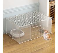 dog cage Cat Cage - Cat Cages Indoor Cat Playpen Cat Enclosure Ferret Cage Dog Crates Cat Kennels Easy to Clean - Large Exercise Place Ideal for 1-3 Cats(111x75x47cm)