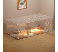 dog cage Cat Enclosure - Cat Enclosure - Cat Fence - Ferret Fence - Small Dog Cages - Indoor Cat Beds - Detachable Metal Cat Cages - Fa(147x75x47cm)