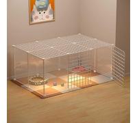 dog cage Cat Enclosure - Cat Enclosure - Cat Fence - Ferret Fence - Small Dog Cages - Indoor Cat Beds - Detachable Metal Cat Cages - Fa(111x75x47cm(B))