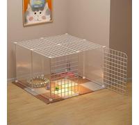 dog cage Cat Enclosure - Cat Enclosure - Cat Fence - Ferret Fence - Small Dog Cages - Indoor Cat Beds - Detachable Metal Cat Cages - Fa(75x75x47cm)