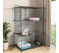 dog cage Cat Enclosure, Dog Cages for Small Dogs Indoor, Pet Playpen for Cats, Detachable Extra Large Cat Playpen, Small Animal Cage with Doors(75 * 39 * 109cm)