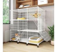 dog cage Cat playpen Large Cat Cages Indoor Cat Enclosure Ferret Cage Dog Crates for Large Dogs Cat Kennels with Universal Wheel