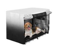 Dog Cage Cover Gradient Black White Pet Kennel Cover Roller Shades