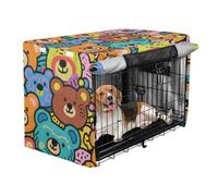 Dog Cage Covers Kennel Covers for Puppy Dog Crate Curtains Doodle Art Bear