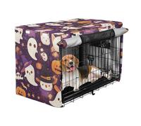 Dog Cage Covers Puppy Kennel Covers Rollers Shades Halloween Kawaii-Style Cats Ghosts Pumpkin