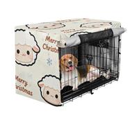 Dog Cage Covers Puppy Kennel Covers Rollers Shades Merry Christmas Little Lamb