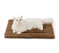 Dog Cage Cushion, Washable Warm Fabric | Soft Memory Foam 24 X 17.7 Inches | Non Slip Pet Crate Mat, 400g, for Small and Medium Dogs, Cats, L