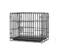 dog cage Dog Crate Black Metal Heavy Duty Dog Cage Kennel with Bottom with Tray for Small And Medium Dogs, 29.7 Inch, Black