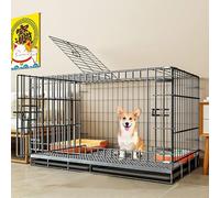 dog cage Dog Crates for Medium Dogs, Dog Kennel Indoor, Dog House, Foldable Pet Crate, No Installation Required, Easy to Clean(100x60x70cm)