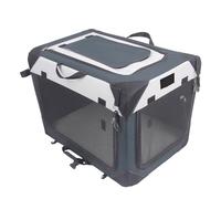 Dog Cage Foldable Dog Crate Soft Dog Crate Oxford Cloth and Steel Frame Soft-Sided Covered Cat Carrierr Breathable Mesh On Three Sides with Drinking Hole(92 * 64 * 64cm)