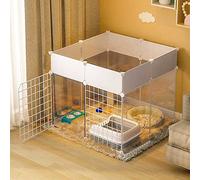dog cage For Small Dogs Indoor Pet Playpen Small Animals Cage DIY Metal Wire Kennels Indoor/Outdoor Use - Large Exercise Place Ideal for 1-3 C(75x75x65cm)