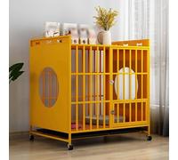 Dog Cage Furniture Dog Cage Furniture Dog House Decoration Pet House Dog Cage Side Table Indoor Wheeled Dog House (yellow 95cm) (yellow 95cm)