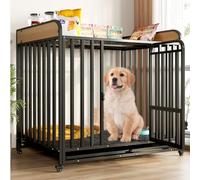 dog cage Indoor Decoration Pet House Dog Cage Dog Box Furniture with Lockable Door, Easy To Disassemble Tray