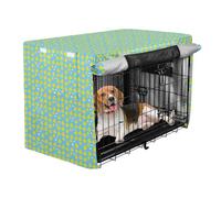 Dog cage Privacy Cover Silver Coated Oxford Cloth for Balcony Daily Placement Sparse Yellow Duck Tiny White Duck Blue M