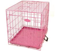Dog Cage Puppy Metal Training Crate Carrier Pink Blue XS S M L XL Pet Folding