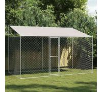 Dog Cage Silver 400 x 200 x 256 cm Galvanised Steel