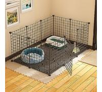 dog cage Small Animal Enclosure Cat Cages Dog Crate Indoor/Outdoor DIY Metal Pet Fence, for Puppy Rabbit Kitten Hamster Guinea Pig Turtle Hedgehog(108x72x46cmb)