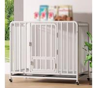 Dog Cage with Upgraded Six-Sided Square Tube for Enhanced Durability and Security in Home Pet Containment