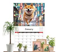 Dog Calendar 2026 - Adorable Canine 12-Month Planner, Modern Tech Style Wall Organizer | Animal Monthly Calendar, Functional Scheduling Notebook, Perfect Desk Accessory for Parents, Teachers, or Pet E