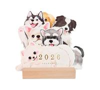 Dog Calendar, 2026 Planner with Writing Space, Funny Calendar for Kids, 12 Puppy Cards Design, Easy Use Tool, Decorative Planning Accessory, Double Sided Pads for Organization, 4.7x6.7 Inches