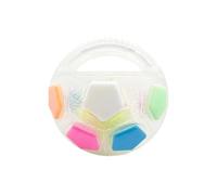 Dog Calming Ball with Handle, Interactive Football Shape Dogs Toy with a Squeaking Sound, Waterproof Dog Calming Ball with Unique Texture for Dogs to Chew and Chase (A)