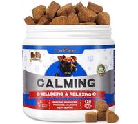 Dog Calming Chews - Anxiety Relief Treats, Calming Chews for Dogs, 120 Counts Calming Treats for Dogs Help Reduce Stress Promote Relaxation Separation Barking Stress Relief Thunderstorm Chicken Flavor