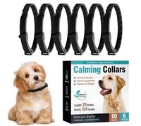 Dog Calming Collar UK - 6 Pack Long Lasting Pheromone Collars for Anxious Dogs, Supports Calm Behaviour & Stress Support (120 Days Effect) Adjustable Fit 25 Inch/63.5cm for Puppy Adult Dogs