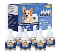 Dog Calming Diffuser Refills 6 Pack Pheromone Appeasing Pet Pheromones Refill 48ml to Calm for Anxiety Relief Reduce Aggression Stress Fighting Barking Fit Common Diffusers Plug in 180 Day(Tasteless)