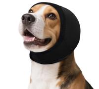 Dog Calming Hoodie, Dog Ear Muffs Noise Protection & Anxiety Relief, No Shake Ear Wraps for Dogs Quiet Ears Cover Headband for Fireworks Grooming Swimming Bathing Force Drying