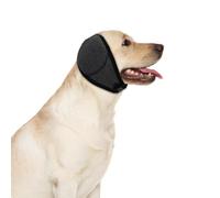 Dog Calming Hoodie Ear Wraps, Comfortable Quiet Ears Cover Muffs Plug Waterproof & Adjustable Dog Head Wrap Bonnet for Noise Protection Firework Grooming Bathing Anxiety Thunderstorms(Grey, L)