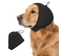 Dog Calming Hoodie, Pet Noise Protection Ear Muffs with Adjustable Strap for Fireworks, Thunder, Grooming, Bathing, Travel