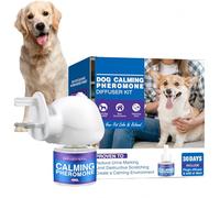 Dog Calming Plug in - Advanced Calming P/heromone Diffuser for Anxiety Relief,Stops Excessive Barking,Chewing,Scratching & Licking,30-Day Refill,Safe for Puppies,Adults & All Dog Breeds,D/og C/alming