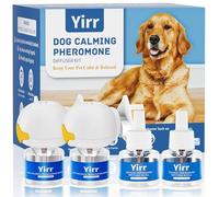 Dog Calming Plug-in, Relaxants & Anxiety Relief for Dogs, 6-in-1 Dog Pheromones Calming Diffuser Kit, Relaxing Pheromone for Dogs Relief Stress Anxiety Fighting Scratching, 2 Diffuser 4 Refills(48ml)