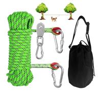 Dog Camping Essentials- Dog Camping Gear Portable Overhead Trolley System for Dogs up to 200lbs Dog Tie Out Cable for Camping Yard Park Walking Run