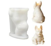 Dog Candle Mold - 3D Casting Mould for Wax, Canine Figurine Silicone Template, Handcrafted Detail Retention High Flexibility Heat Resistant Material, Creative Artistic Sculpture for Crafting