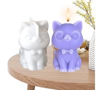 Dog Candle Mould - Cement Moulds for Home Decoration - 3D Candle Moulds for Craft Supplies, Silicone Casting Mould as Table Decoration