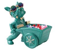 Dog Candy Bowl, Dog Key Holder Bowl, Resin Art Decoration, Entrance Key Holder, Adorable Creative Dog Pulls a Storage Statue, Storage Decoration for the Entrance Table