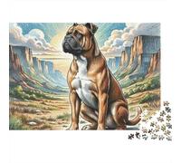 Dog Canyon Jigsaw Puzzle for Adults 1000 Piece Jigsaw Puzzle Paper Landscape Puzzle Game for Family Relaxing Gift 38x26cm/1000pcs