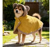 Dog Cape Blanket, Cat Cape Blanket, Pet Capes Blankets with Snap Buttons, Cute Soft Comfortable Pet Cold Weather Coat Wraps with Hood (B, L)