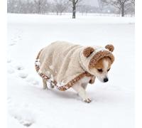 Dog Cape Blanket, Cat Cape Blanket, Pet Capes Blankets with Snap Buttons, Cute Soft Comfortable Pet Cold Weather Coat Wraps with Hood (A, L)