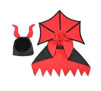 Dog Cape Costume, Dog Vampire Costume - Dog Halloween Cape and Hat - Witch Clothing for Small Medium Dogs, Cats, Puppies, Devil Costume for Pet Cosplay