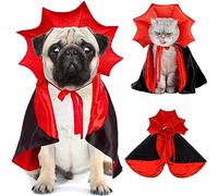 Dog Cape Costume - Halloween Pet Costumes Cat Vampire Cloak, Funny Cosplay Dress Devil Wizard Outfit, Dog Witch Clothes for Small Medium Dogs Cats Puppy, Dog Mantle Apparel for Halloween Party