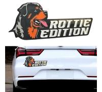 Dog Car Badge Laser Cutting Car Emblem,3D Dogs Badge Rated Car Emblem,Personalized Waterproof Decoration Labels Car Badges for Car, Motorcycle, Truck, Boat (ROTTIE)