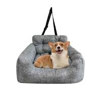 Dog Car Bed, Adjustable Foldable Safety Tether Cushions, Medium Size Vehicle Seat Protector, Oxford Fabric Material Non-Slip Backing, Pet Car Seat with Cushion Pads, for Travel and for Summer Winter