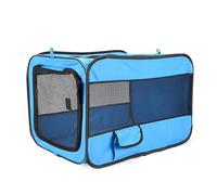 Dog Car Crate for Kia Rio (DE UB YB 2005-2023),Foldable Pet Travel Carrier With Seatbelt Pocket,Breathable Oxford Cloth Dog House For In-Car And Outdoor Use,Blue