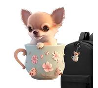 Dog Car Pendant - Cute Puppy Keyring, Hanging Accessory | 2D Acrylic Charm, Mirror Decoration, Hanging Figurine, Adorable Car Accessory For Lovers