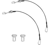 Dog Car Safety Seat Belt, 2 Pack Chew Proof Steel Rope Cable Car Harnesses,Chain