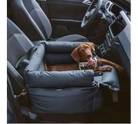 Dog Car Seat Bed, Waterproof PU Leather, 55 x 50 x 45 cm, Black, with Storage Pocket and Non-slip Bottom blue
