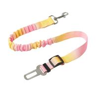 Dog Car Seat Belt - Adjustable Car Dog Safety Seat Belt - Nylon Vest Harness with Buckle Retractable Elastic Buffer Pet Supplies for Road Trips Auto Truck