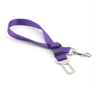 Dog Car Seat Belt - Adjustable Harness Connector Strap with Strong Clip, Universal Fit for Small, Medium & Large Dogs, Vehicle Restraint for Safe Travel, Purple